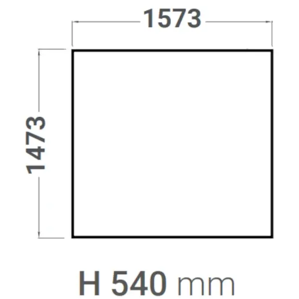 Afzuigkap | Cuppone GR635L/1D | Zonder Motor | 1573x1473x540(h)mm