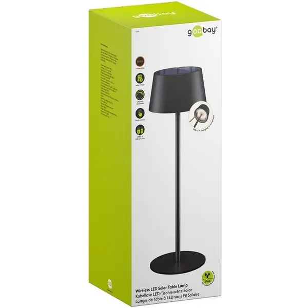 Tafellamp | Zwart | Incl. Lichtbron (Dimbaar) | Draadloos | Ø116x320(h)mm