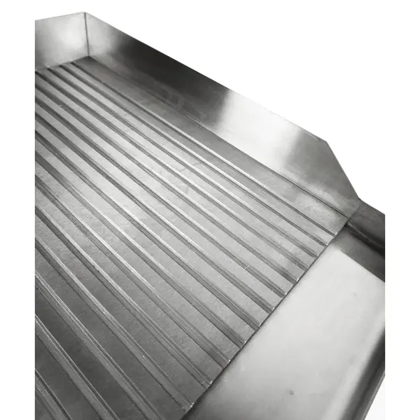 Bak-/Grillplaat | Elektrisch | Gegroefd Oppervlak 356x380 (RVS) | 50°C/300°C | 2kW (230V) | 360x450x220(h)mm