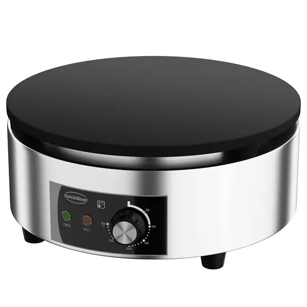 Crêpes Bakplaat | Elektrisch | Oppervlak Ø400 (Gietijzer) | 50°C/300°C | 3kW (230V) | Ø400x178(h)mm