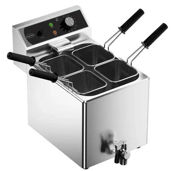 Pastakoker | Elektrisch | 8L | 30°C/110°C | 3.15kW (230V) | Aftapkraan | 266x470x269/364(h)mm
