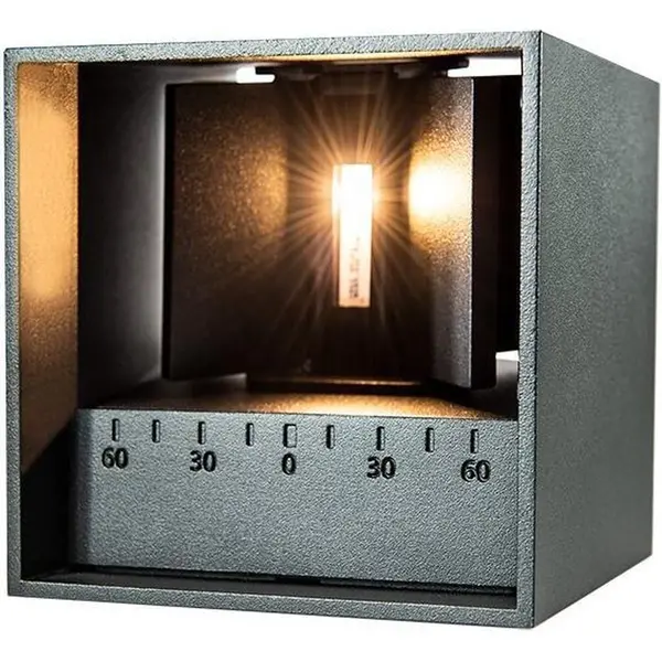 Wandlamp | Zwart | Incl. Lichtbron (Dimbaar) | 100x100x100(h)mm
