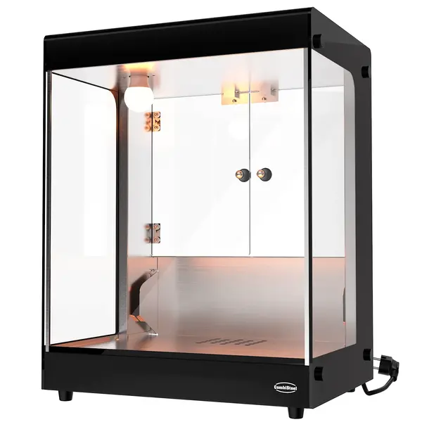 Nacho-Warmhoudvitrine | Zwart | Statisch | 0.19kW (230V) | 462x365x588(h)mm