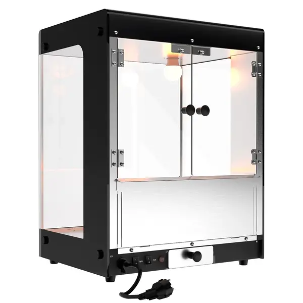 Nacho-Warmhoudvitrine | Zwart | Statisch | 0.19kW (230V) | 462x365x588(h)mm