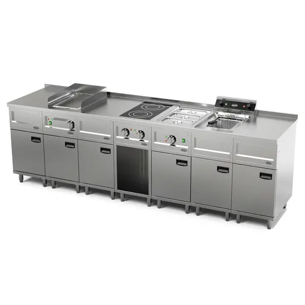 Bain-Marie | ENTRY 700 | Elektrisch | 1/1 GN | 0°C/85°C | 2kW (230V) | Aftapkraan | Gesloten Onderkast | 400x700x880/920(h)mm