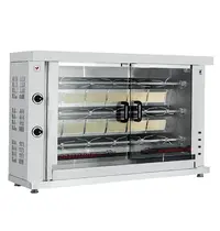 CombiSteel Kippengrill | 3 Spitten | Voor ca. 15 kippen | Gas | 1320x460x880(h)mm