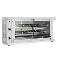 CombiSteel Kippengrill | 2 Spitten | Voor ca. 10 kippen | Gas | 1320x460x680(h)mm