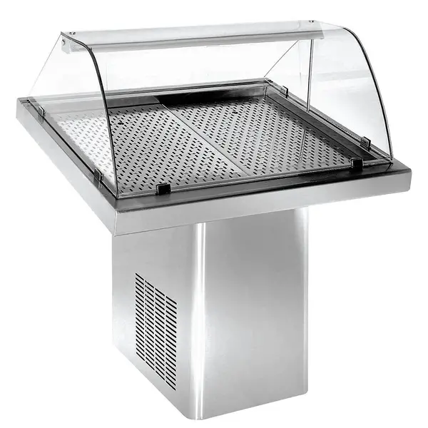 Viskoeltoonbank | -5°C | Plaatkoeling | Wielen | 1000x920x1180(h)mm