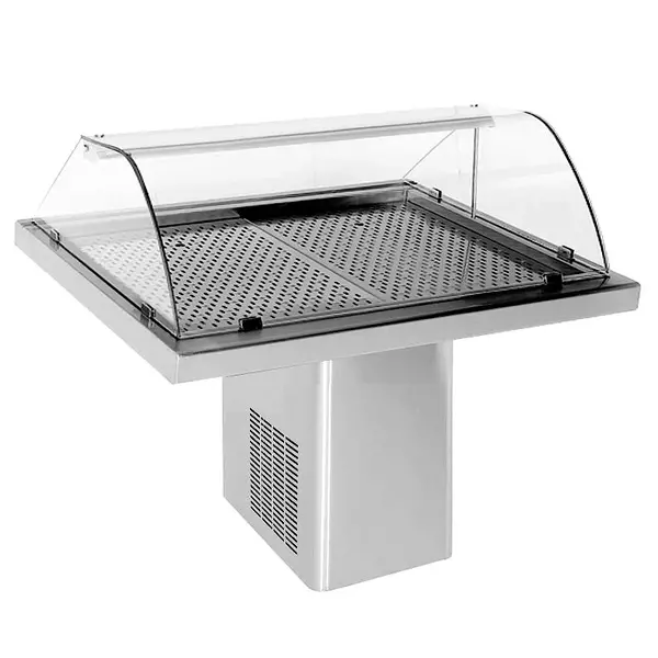 Viskoeltoonbank | -5°C | Plaatkoeling | Wielen | 1440x920x1180(h)mm