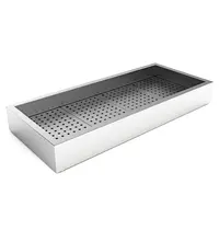 CombiSteel Crushed Ice Bak | RVS | Opbouw (Recht) | 4x 1/1 GN | Open | Afvoeraansluiting | 1362x590x170(h)mm