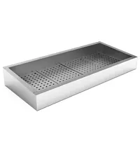 CombiSteel Crushed Ice Bak | RVS | Opbouw (Schuin) | 4x 1/1 GN | Open | Afvoeraansluiting | 1362x590x160(h)mm