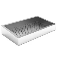 CombiSteel Crushed Ice Bak | RVS | Opbouw (Schuin) | 3x 1/1 GN | Open | Afvoeraansluiting | 1042x590x160(h)mm