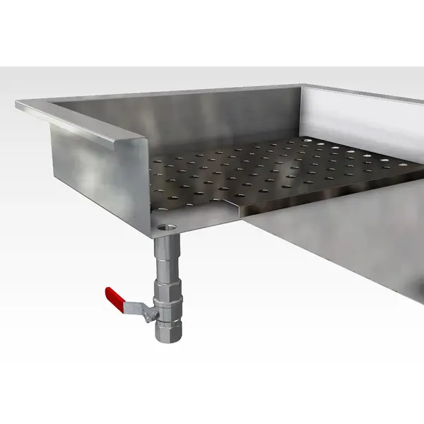 Crushed Ice Bak | RVS | Inbouw (Recht) | 3x 1/1 GN | Open | Afvoeraansluiting | 1042x590x170(h)mm