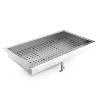 CombiSteel Crushed Ice Bak | RVS | Inbouw (Recht) | 3x 1/1 GN | Open | Afvoeraansluiting | 1042x590x170(h)mm
