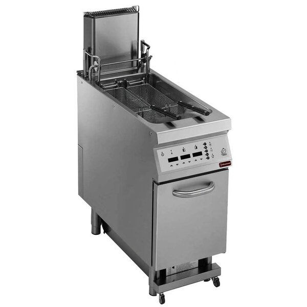 Automatische Friteuse | SHOWROOMMODEL | Gas | 23L | 120°C/190°C | 26kW (230V) | Aftapkraan | Auto-Mandlift | 400x900x850/920(h)mm