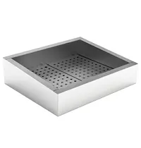 CombiSteel Crushed Ice Bak | RVS | Opbouw (Schuin) | 2x 1/1 GN | Open | Afvoeraansluiting | 722x590x160(h)mm
