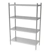 CombiSteel Stelling | RVS | 4 Niveaus | Diepte 500 | Hoogte 1800 | Breedte 900-1500 