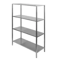 CombiSteel Stelling | RVS | 4 Niveaus | Diepte 400 | Hoogte 1800 | Breedte 1000-2500