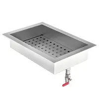 CombiSteel Crushed Ice Bak | RVS | Inbouw (Recht) | 1x 1/1 GN | Open | Afvoeraansluiting | 402x590x170(h)mm