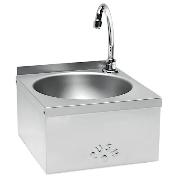 Handwasbak | RVS | Kniebediening (Zelfsluitend) | 300x315x170/220(h)mm
