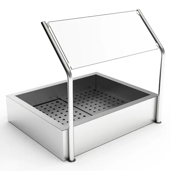 Crushed Ice Bak | RVS | Opbouw (Recht) | 2x 1/1 GN | Open | Afvoeraansluiting | 722x590x170(h)mm