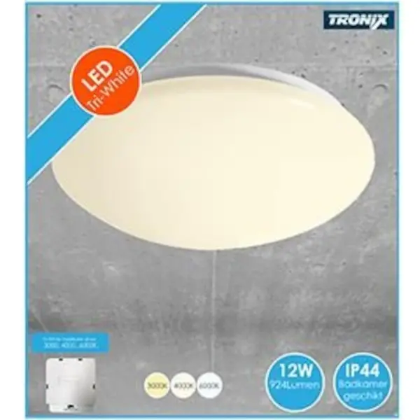 Plafondlamp | Wit | Incl. Lichtbron | Ø280x95(h)mm