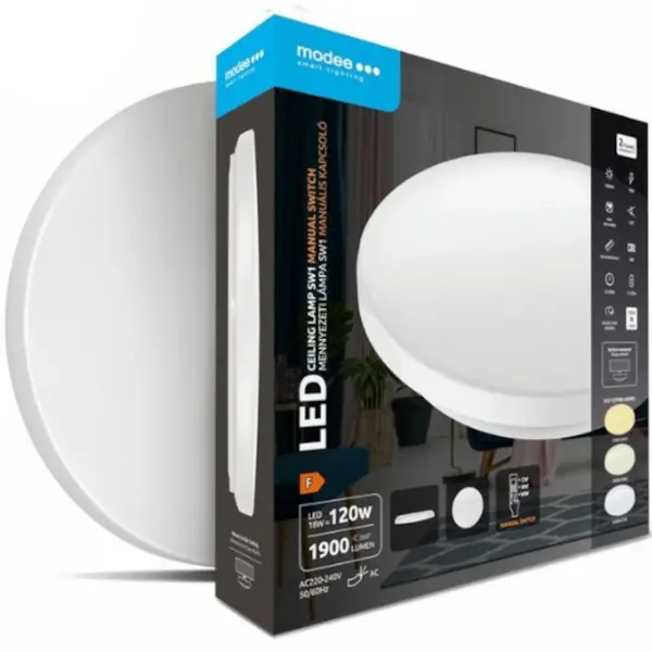 Plafondlamp | Wit | Incl. Lichtbron | Ø310x55(h)mm