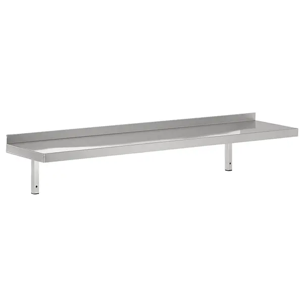 Wandschap | RVS | 1 Niveau | Zware Belasting | Diepte 300 | Hoogte 320 | Breedte 600-2400 | Incl. Wandsteunen