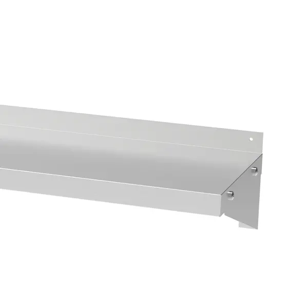 Wandschap | RVS | 1 Niveau | Diepte 300 | Hoogte 190 | Breedte 600-2000 | Incl. Wandsteunen