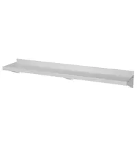 CombiSteel Wandschap | RVS | 1 Niveau | Diepte 400 | Hoogte 190 | Breedte 600-2000 | Incl. Wandsteunen