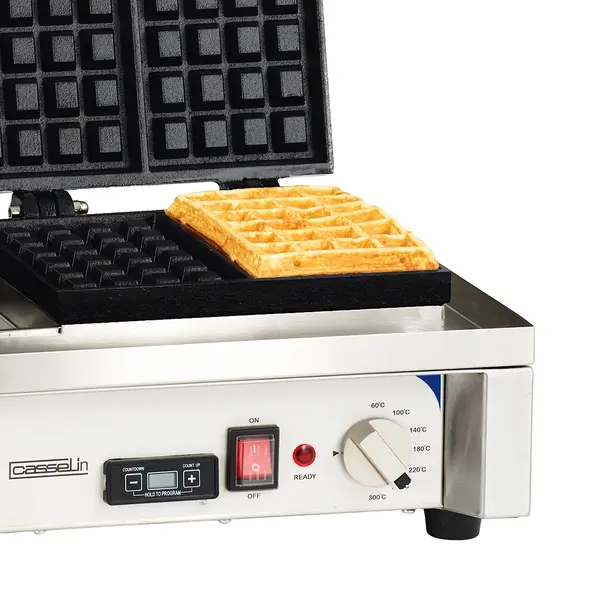 Wafelijzer | RVS | Dubbel | 3.2kW | Bakplaat 6x4 | 566x415x290(h)mm