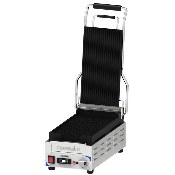 Paninigrill RVS Premium XS | 2.4kW | Geribbelde Plaat | 262x523x240(h)mm