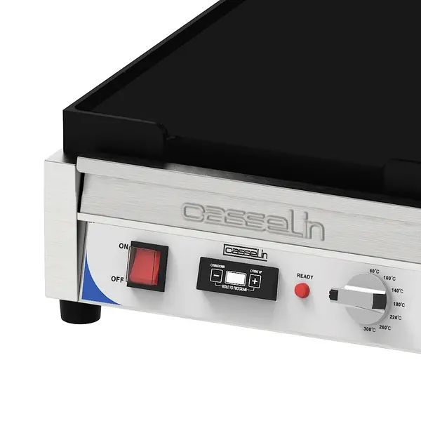 Paninigrill RVS Premium | 2.4kW | Geribbelde/Gladde plaat | 400x580x285(h)mm