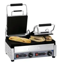 Casselin Paninigrill RVS Premium | 2.9kW | Gladde plaat | 490x520x265(h)mm
