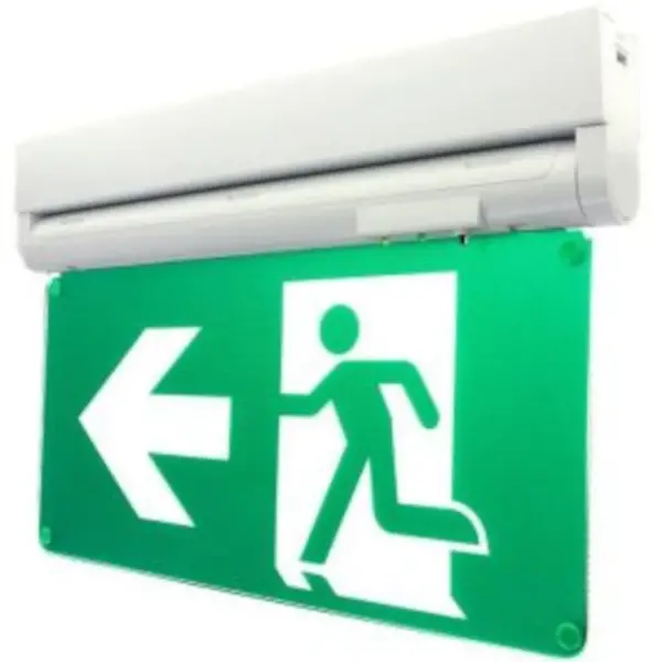 Noodverlichting | Groen/Wit | Incl. Lichtbron | 348x232x42(h)mm