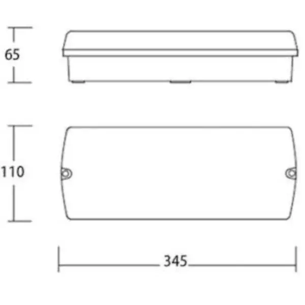 Noodverlichting | UNS | Wit | Incl. Lichtbron | 345x110x65(h)mm