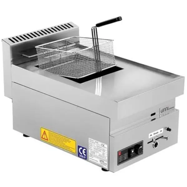 Friteuse | 650 SERIE | Gas | 8L | 90°C/190°C | 6.5kW | Aftapkraan | 400x650x350/540(h)mm