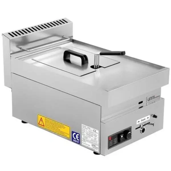 Friteuse | 650 SERIE | Gas | 8L | 90°C/190°C | 6.5kW | Aftapkraan | 400x650x350/540(h)mm