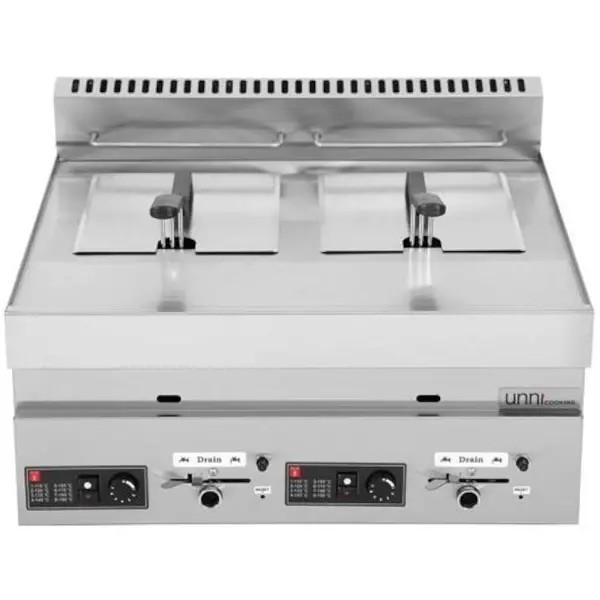 Friteuse | 650 SERIE | Gas | 8+8L | 90°C/190°C | 13kW | Aftapkranen | 700x650x350/540(h)mm