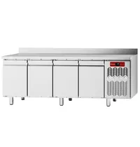 Diamond Koelwerkbank | PLATINUM LINE | Energiezuinig | 550L | 4 Deuren (1/1 GN) | -2°C/+8°C | Geforceerd | Vochtigheid Instelbaar | Achteropstand | 2247x680x900(h)mm 