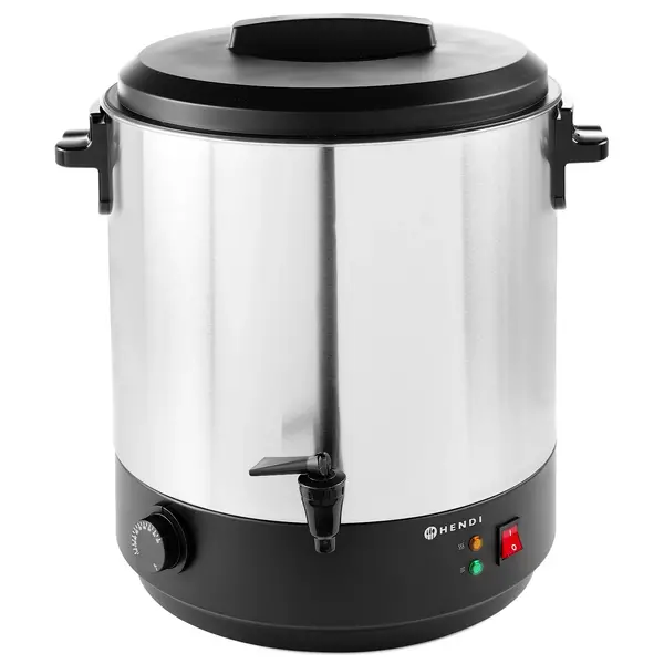 Verwarmde Drankendispenser | RVS/Zwart | 25L | 30°C/110°C | 2.5kW (230V) | Enkelwandig | 442x426x491(h)mm
