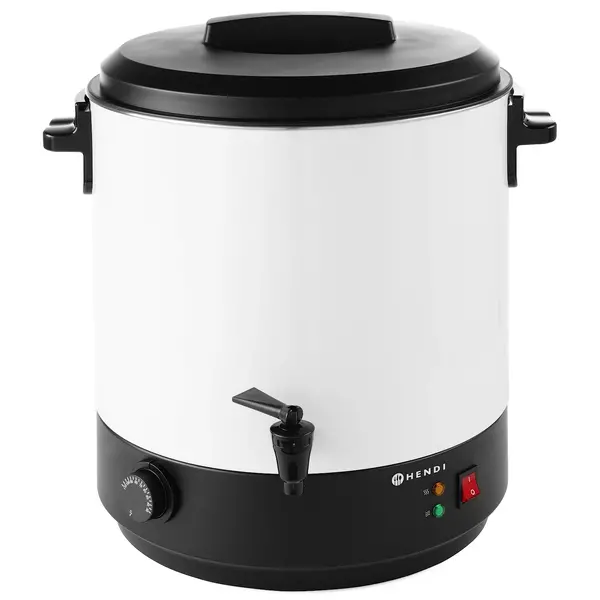 Verwarmde Drankendispenser | Wit/Zwart | 25L | 30°C/110°C | 2.5kW (230V) | Enkelwandig | 441x435x500(h)mm