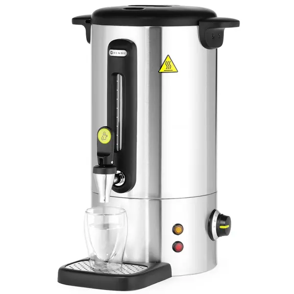 Verwarmde Drankendispenser | UNIQ (Design by Bronwasser) | RVS | 9L | 30°C/100°C | 0.95kW (230V) | Enkelwandig | Lekbak | 307x330x450(h)mm
