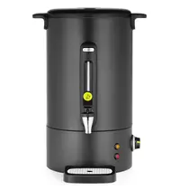 HENDI Verwarmde Drankendispenser | UNIQ (Design by Bronwasser) | Zwart | 16L | 30°C/100°C | 1.65kW (230V) | Enkelwandig | Lekbak | 357x380x502(h)mm