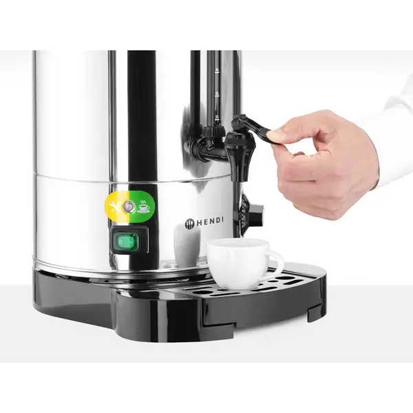 Verwarmde Drankendispenser | RVS | 18L | 30°C/110°C | 2.2kW (230V) | Dubbelwandig | Lekbak | 386x393x666(h)mm