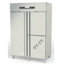 Coreco Viskoelkast | 1370L (2/1 GN) | RVS | -1°C/-5°C & -2°C/+8°C | Geforceerd | Incl. 3 Visbakken | Temperatuur-/Deuralarm | 1370x860x2110/2175(h)mm