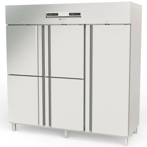 Viskoelkast | 2092L (2/1 GN) | RVS | -1°C/-5°C & -2°C/+8°C | Geforceerd | Incl. 6 Visbakken | Temperatuur-/Deuralarm | 2055x860x2110/2175(h)mm