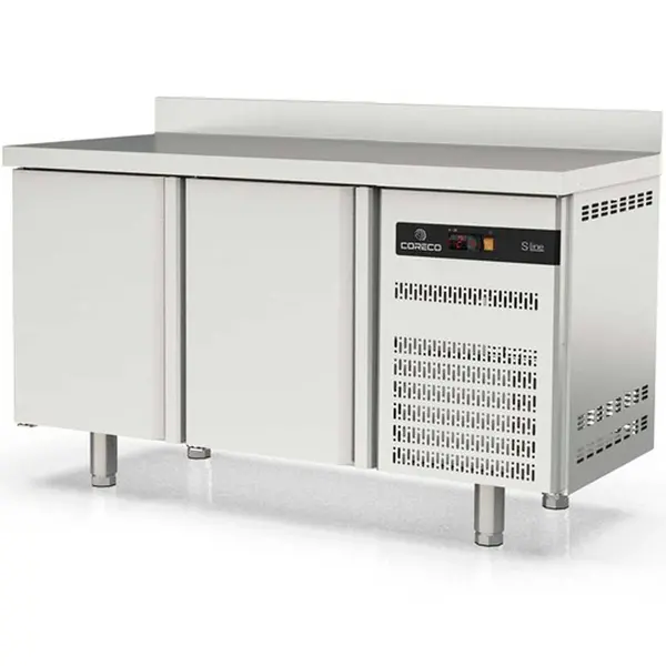 Koelwerkbank | S-LINE | 245L | 2 Deuren | -2°C/+8°C | Geforceerd | Temperatuuralarm | Achteropstand | 1495x600x850/950(h)mm
