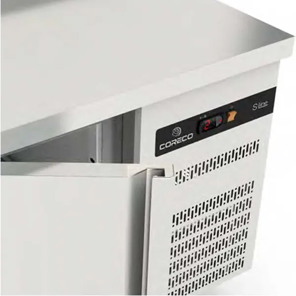 Koelwerkbank | S-LINE | 245L | 2 Deuren | -2°C/+8°C | Geforceerd | Temperatuuralarm | Achteropstand | 1495x600x850/950(h)mm