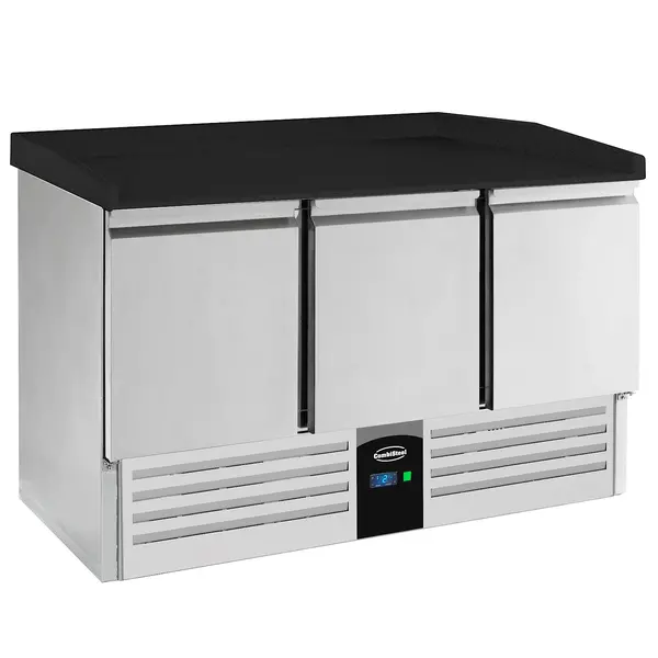 Pizzawerkbank | COMPACT LINE | 350L | 3 Deuren (1/1 GN) | +2°C/+8°C | Statisch + Ventilator | 1400x700x1020(h)mm